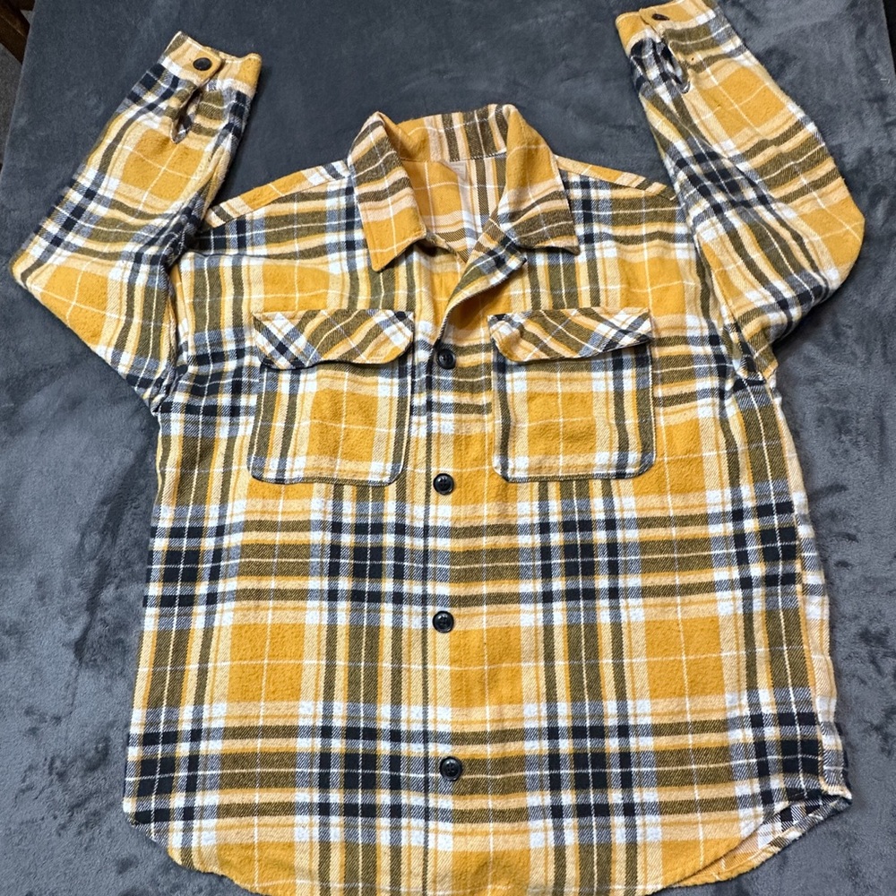 NOBO Yellow and Black Plaid Shacket